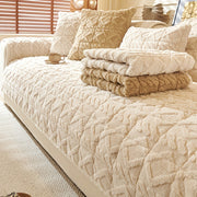 Пушистый чехол для дивана, подходящий для 1-4 человек, устойчивый к пятнам и моющийся в машине