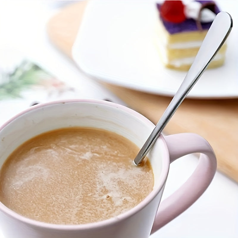 Stainless Steel Spoons Set 2/4/6 Pcs Long Handle for Coffee Dessert Iced Tea