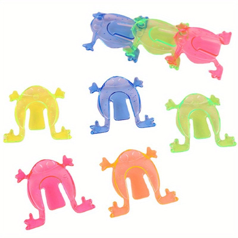 20 FunBounce Fidget Jumping Frogs: Bolalar uchun plastik stressni kamaytiruvchi o'yinchoqlar, ideal bayram partiyalari uchun sovg'alar, elektr talab qilinmaydi, tuklarsiz