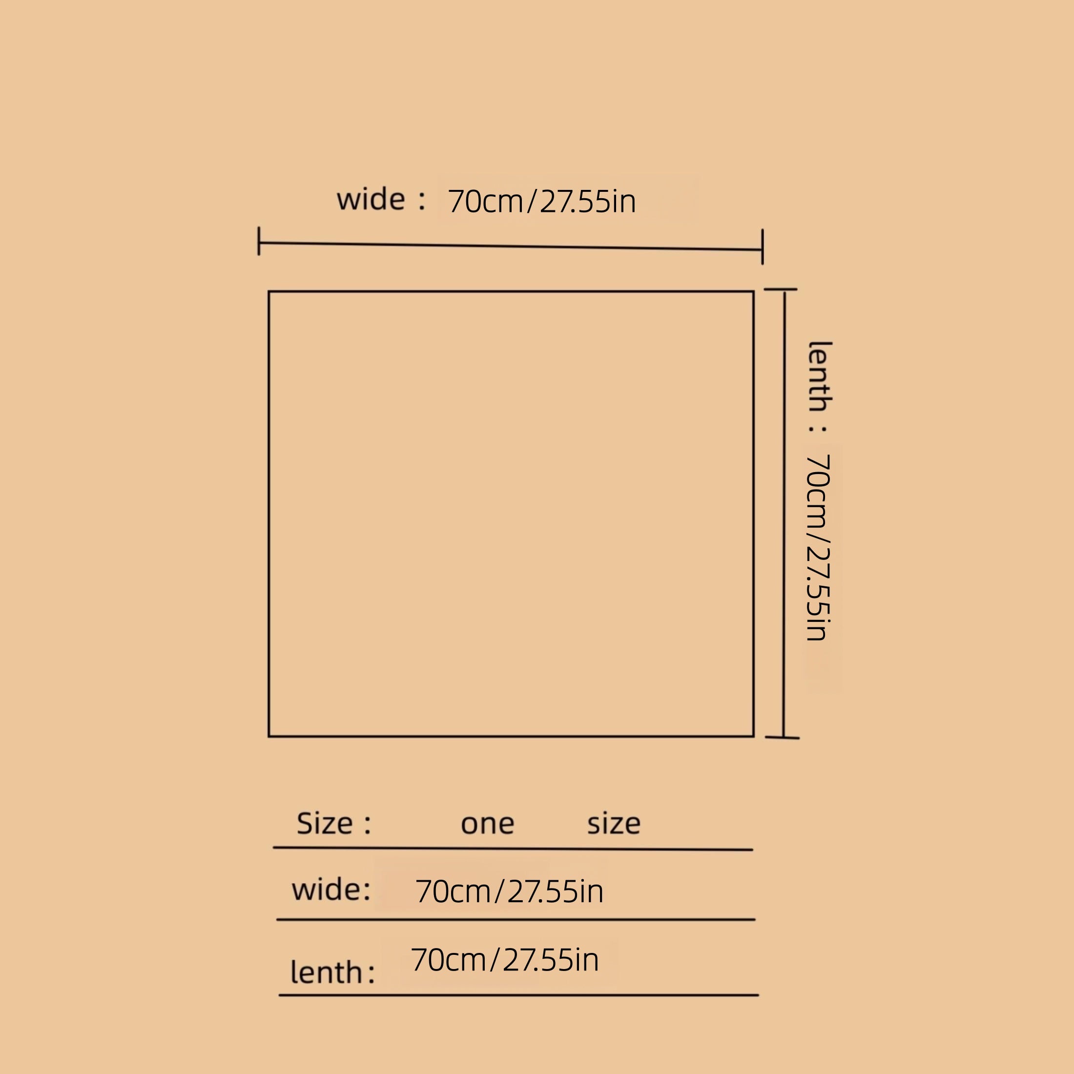 Ayollar uchun geometrik satinning kvadrat sharf 69.98cm yumshoq silliq moda bo‘yi bandana shalvar