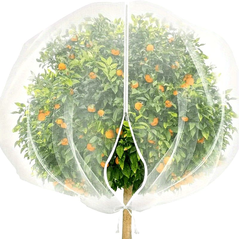 Fruit Tree Net Bags with Zipper and Drawstring for Pest Deer Bird Protection