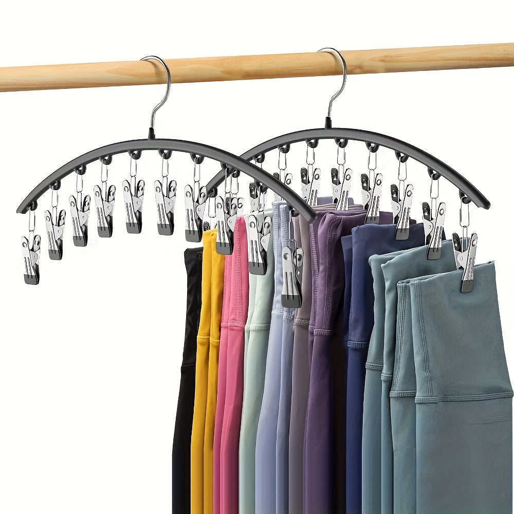 Multi-Clips Legging Hanger Organizer for Socks Ties Scarves Belts Storage Rack for Closet Bathroom Bedroom