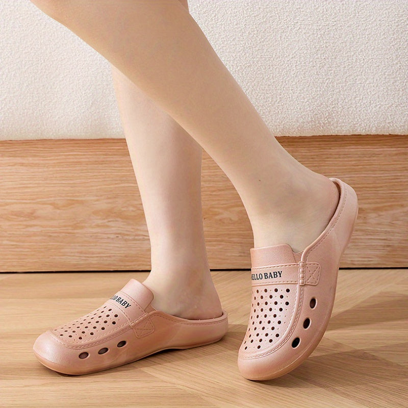 Women's Breathable Openwork Sandals Flat Slip-On Summer Indoor Outdoor