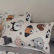 Cartoon Dog Printed Pillowcase Microfiber Digital Print Bedroom Decor