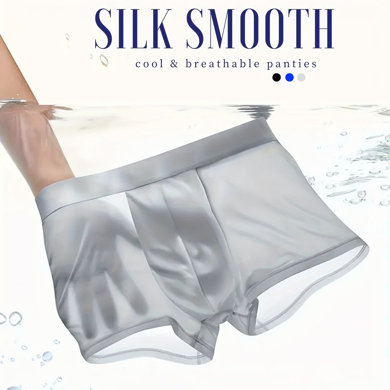 Men's Seamless Breathable Boxer Briefs Soft Polyester Spandex Shortie Solid