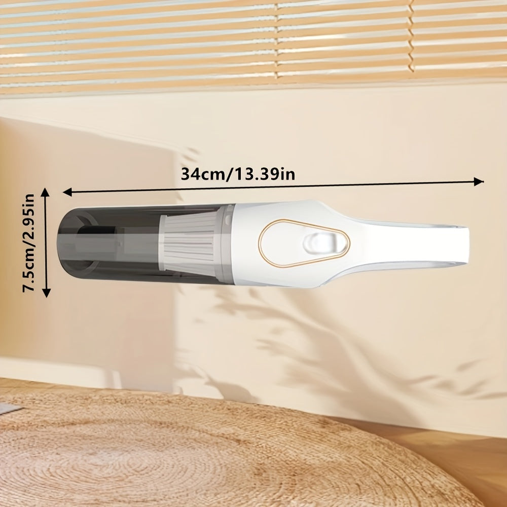 USB bilan quvvatlanadigan litiy batareya 2000mAh, 6KPa tutqichli cho'tkali quruq tozalash qurilmasi, shovqinsiz 60dB