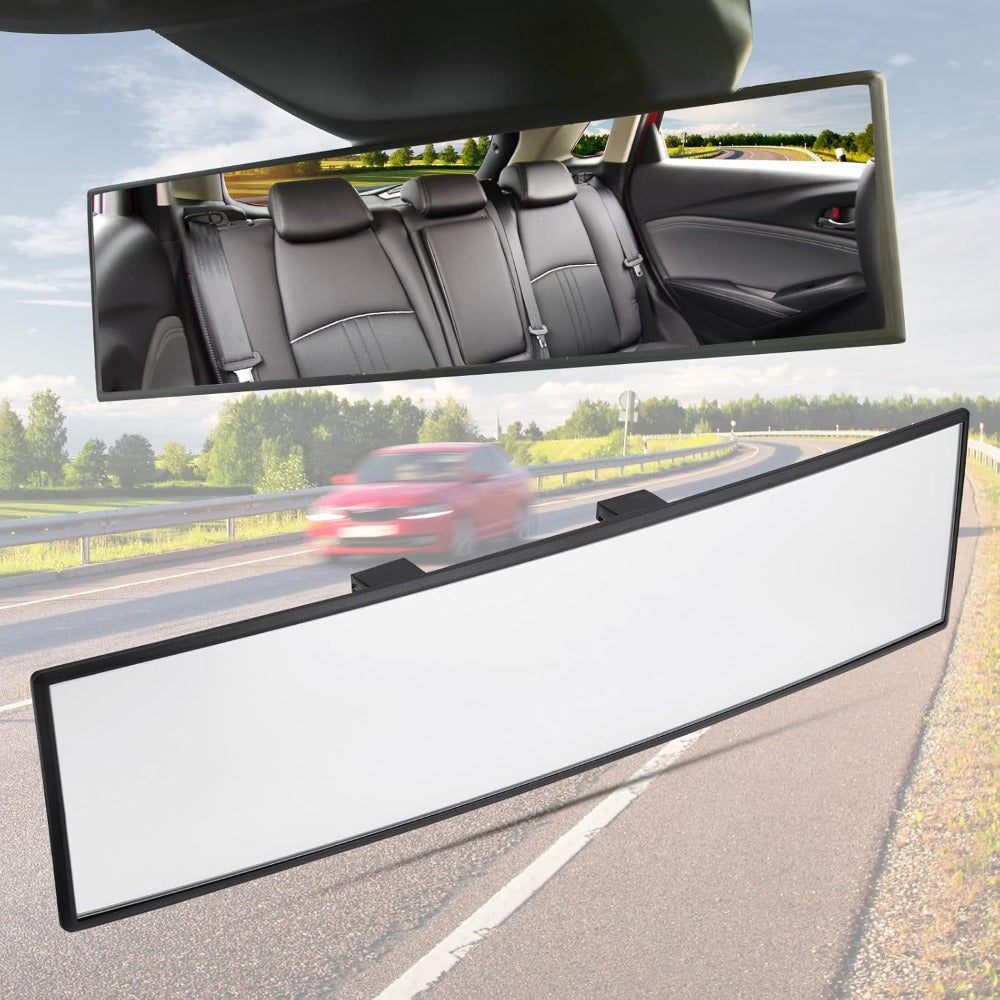 Auto Rear View Mirror Convex Wide Angle Blind Spot Reducing Durable Glass