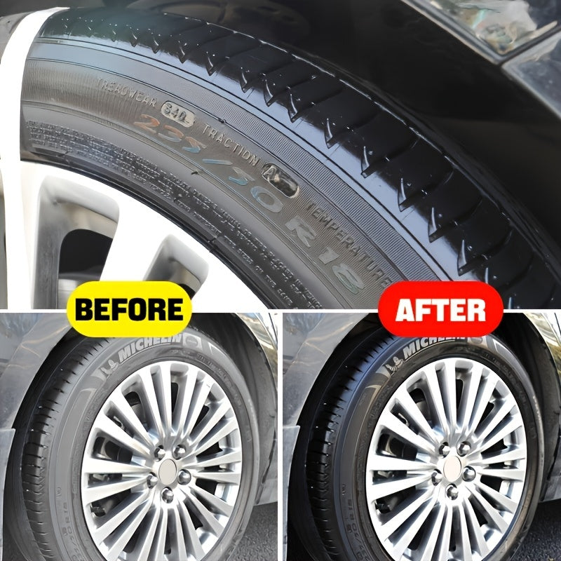 Black Tire Renovate Wax for Car Motorcycle Bicycle Gloss and Durability
