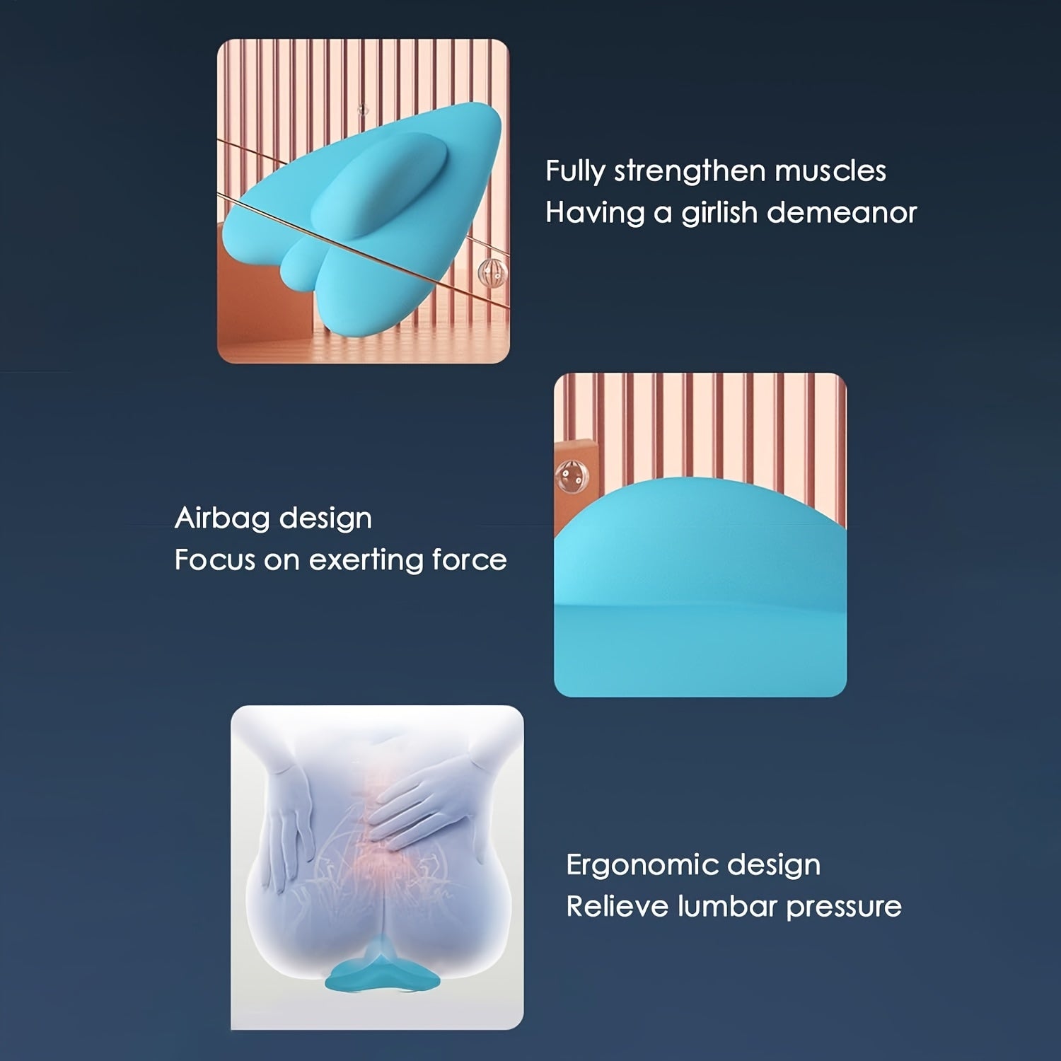 Pelvic Floor Trainer Cushion for Rehabilitation and Home Fitness Rubber Material