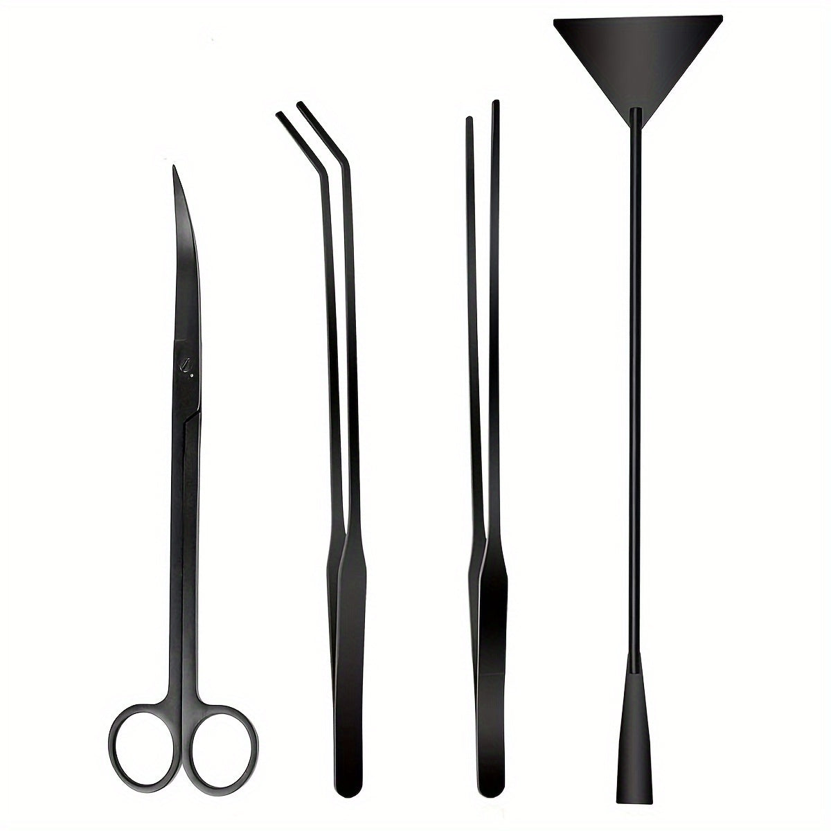 Aquarium Landscaping Tools Set Including Long Tweezers Scissors Spatula for Fish Tanks and Aquascaping