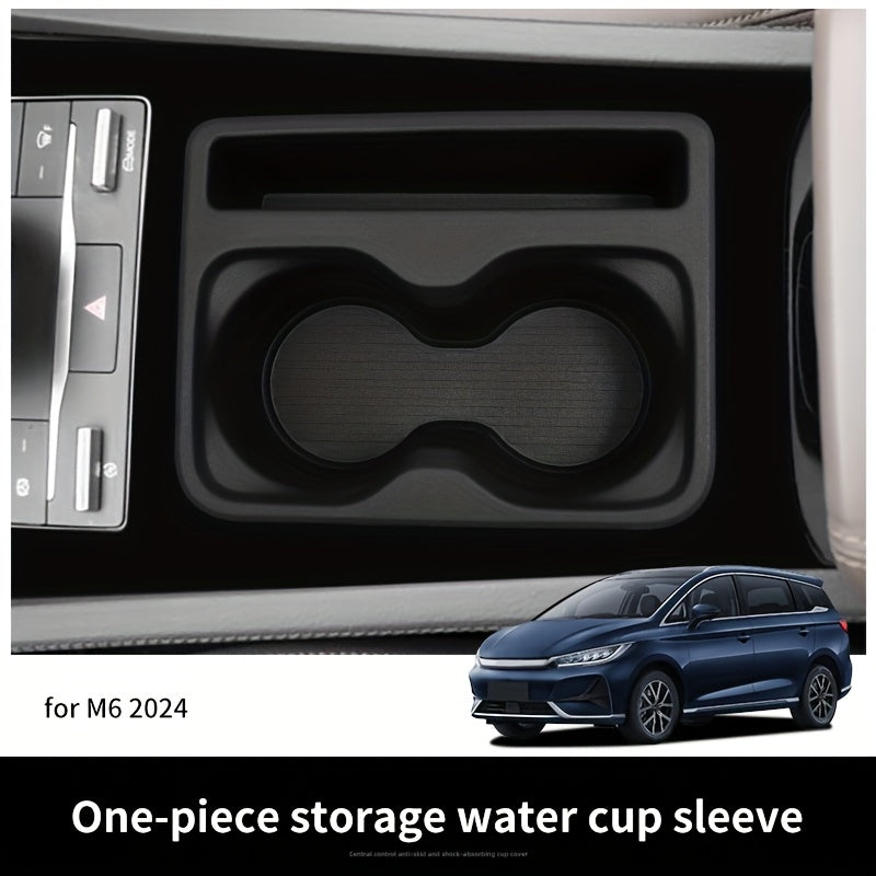 Center Car Interior Storage Tray Fixed Water Cup Holder Organizer Accessories