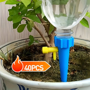 40pcs Automatic Watering System for Outdoor Plants with Adjustable Nozzle and Drip Control Valve