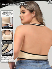 Women's Seamless Breathable Yoga Sports Bra with Chest Support