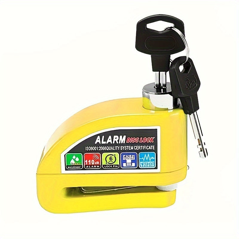 Bike Lock with Alarm Steel Cable Anti-Theft Aluminum Alloy 6mm