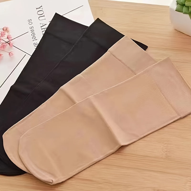 10 Pairs Breathable Elastic Tube Socks Soft Durable Solid Color for Travel