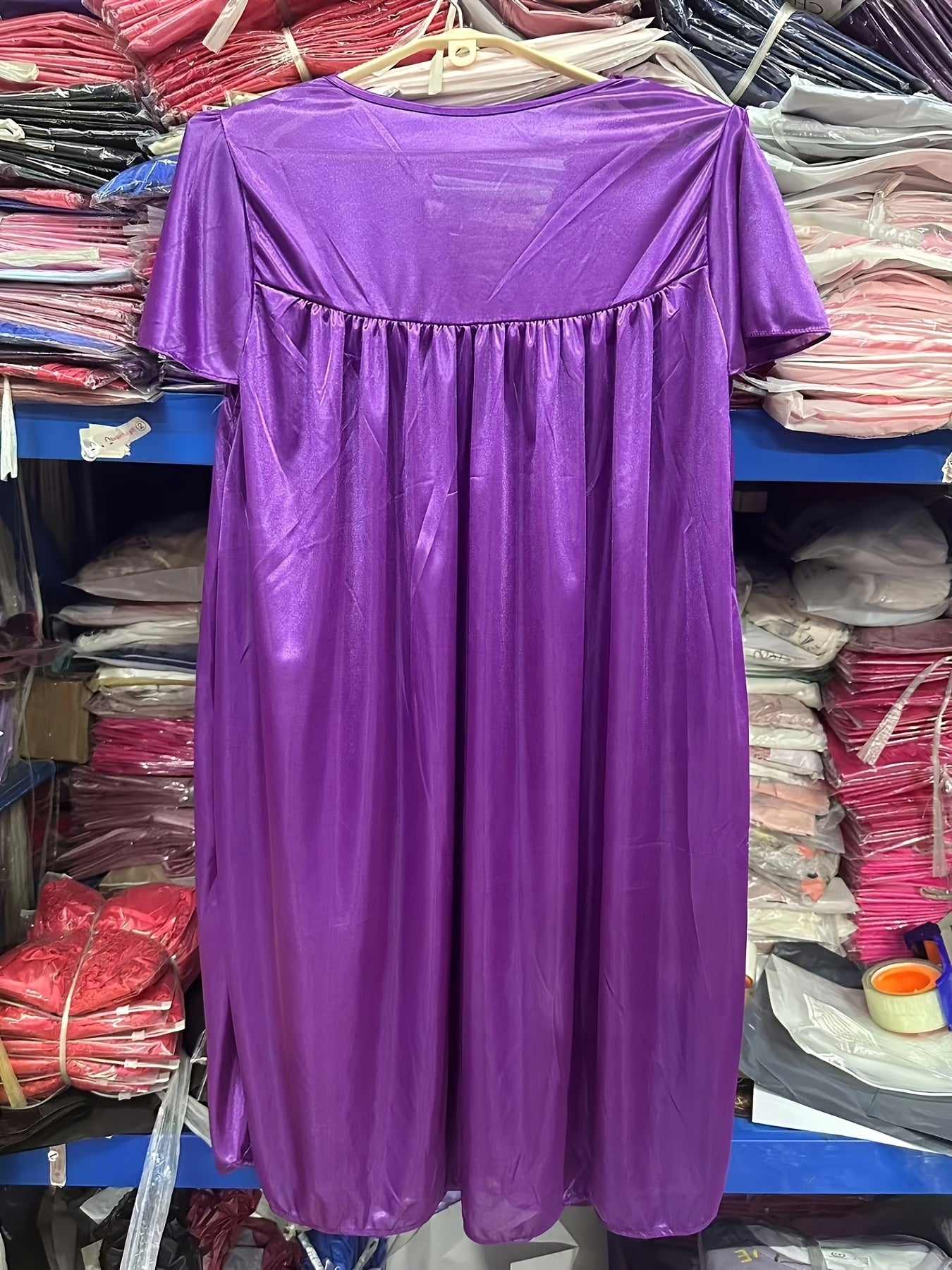 Women's Cotton Summer Short Sleeve Nightgown Plus Size Sleepwear