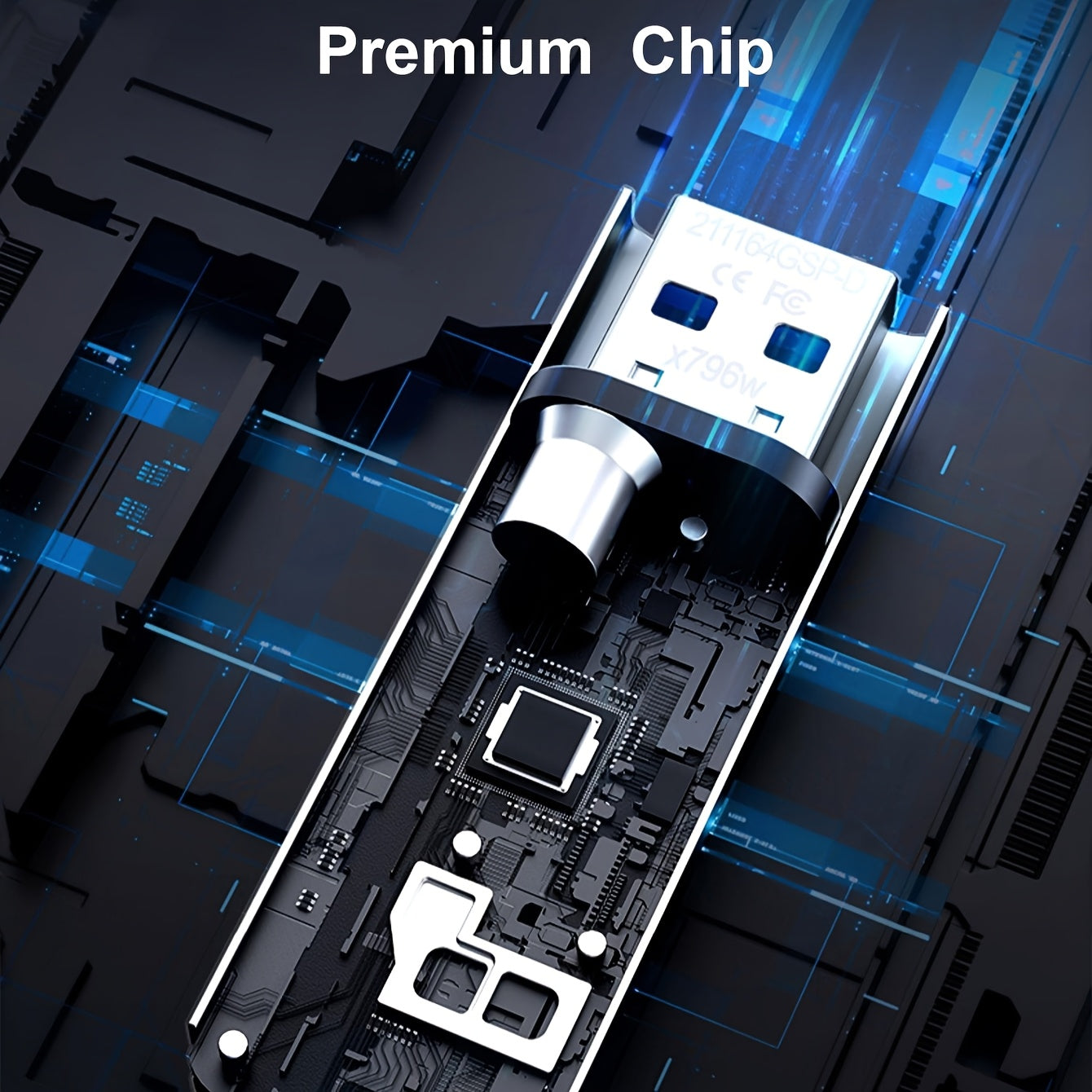 Metal USB Flash Drive 32GB 64GB 128GB 256GB High-Speed Data Storage Gift