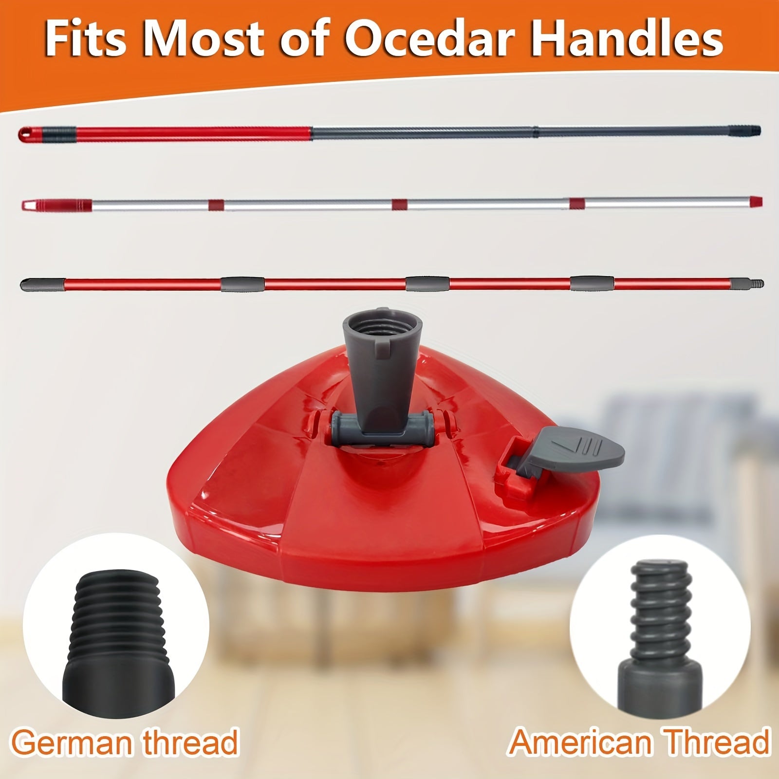 O-Cedar RinseClean Spin Mop almashtirish to'plamini oling, bu sizga oson tozalash imkonini beradi - 55.88-149.86 sm tutqich, uchburchak asos va bosh kombinatsiyasiga ega.