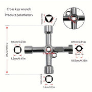 Ko‘p funksiyali Zink alloydan tayyorlangan X-kalit, suv o'tkazmaydigan uchburchak kalit, kran uchun