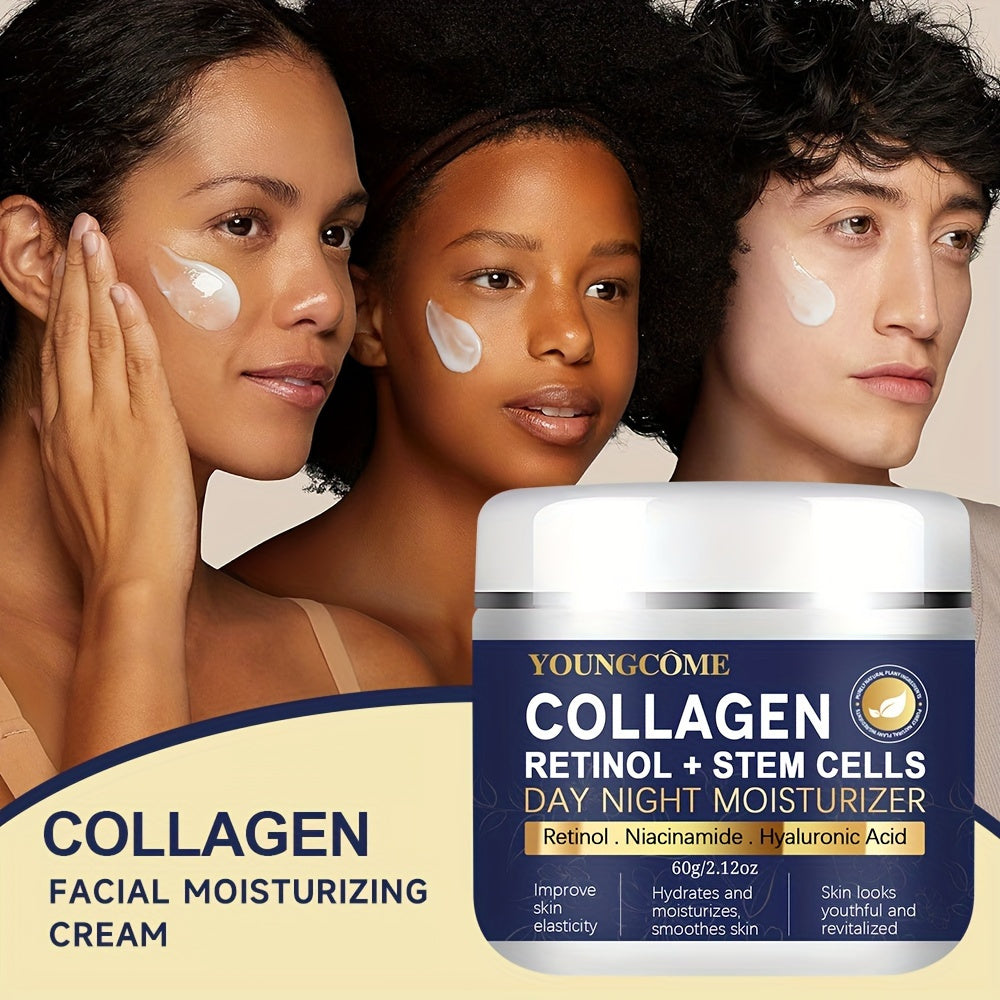 Ҳамма тері турлари учун коллаген ретинол кунлик ва тўшак ёруғлантирувчи креми, гиалурон кислотаси, C, E витамини, глицерин 30G 60G 100G