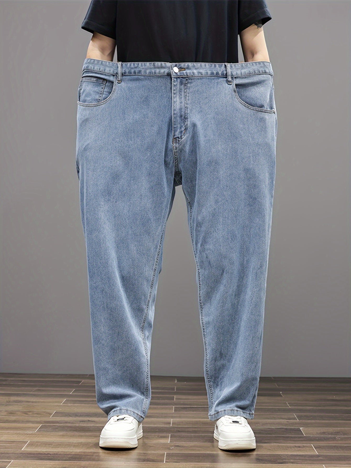 Men's Cotton Loose Fit Casual Cargo Pants in Plus Sizes