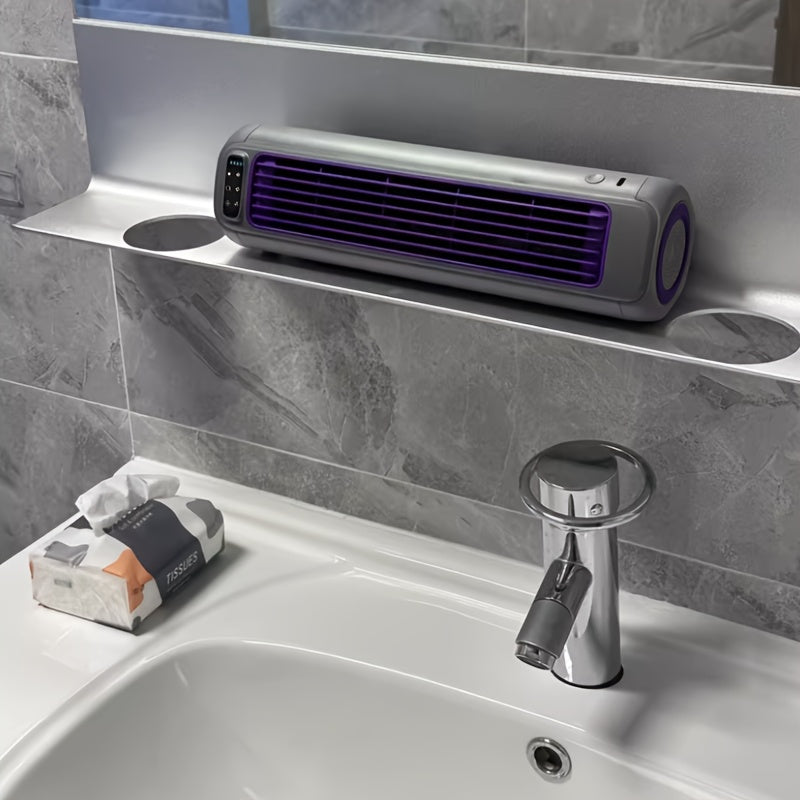 Portativ havo tozalovchi ventilyator, hidni yo'qotish funksiyasi bilan, USB orqali zaryadlanadigan, yengil va jim, uy va avtomobil uchun - Antrasit rang, ko'p maqsadli, energiya tejamkor, uy joylarini sovutadi va yangilaydi.