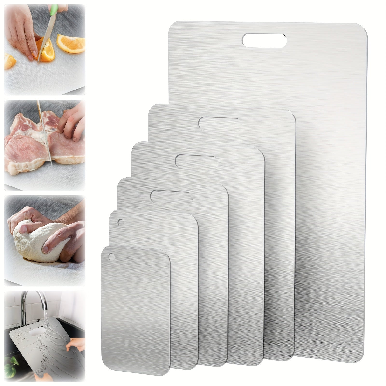 Доска для нарезки из нержавеющей стали 304, двухсторонняя, утолщенная, для кухни и ресторана