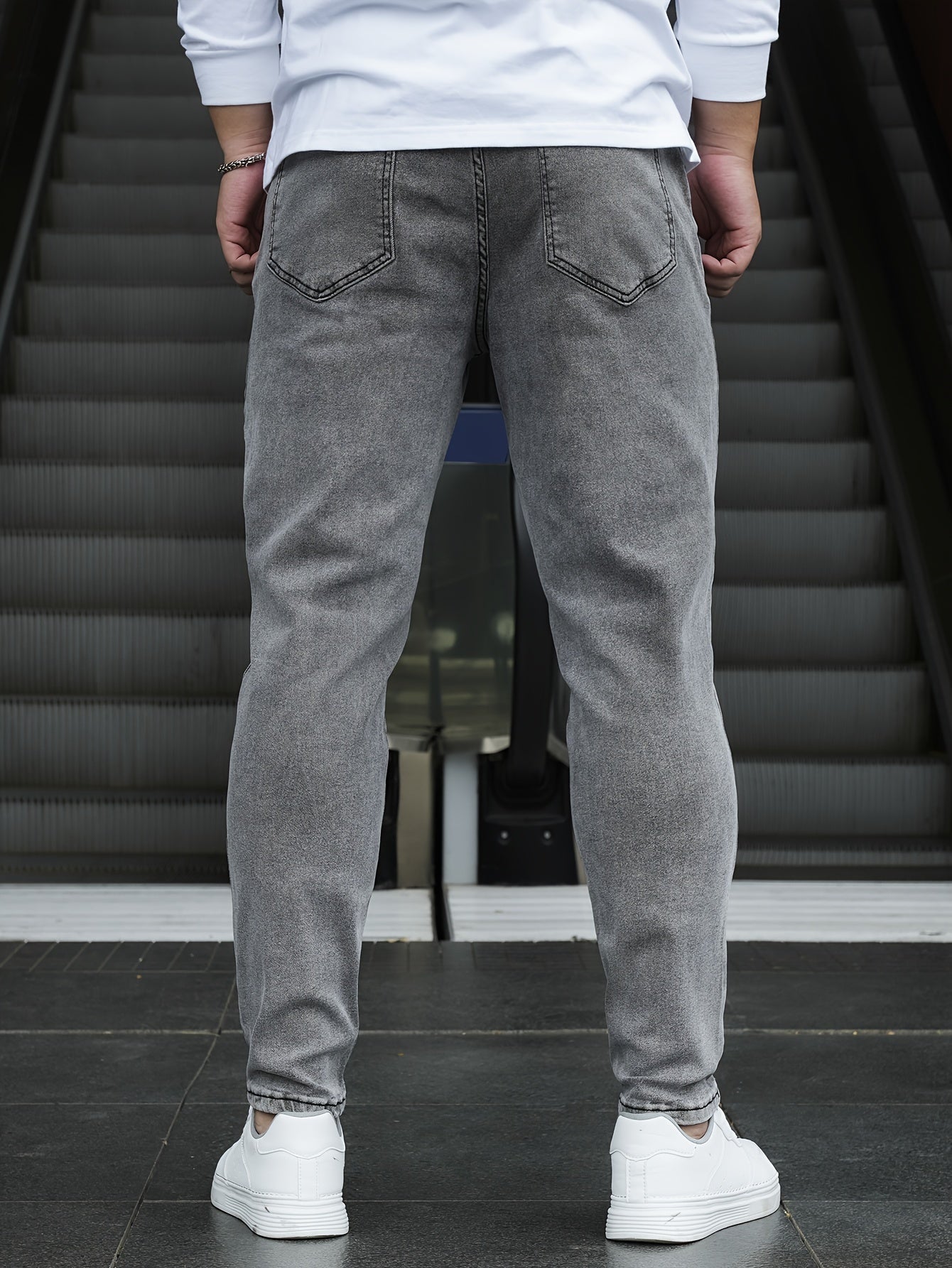 Men's Plus Size Skinny Fit Stretch Cotton Denim Jeans