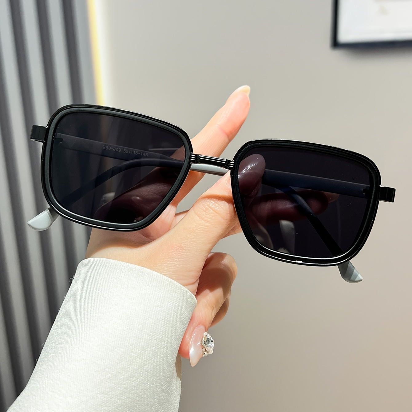 Women's Double-Layered Metal Frame Fashion Glasses with Clear Lenses