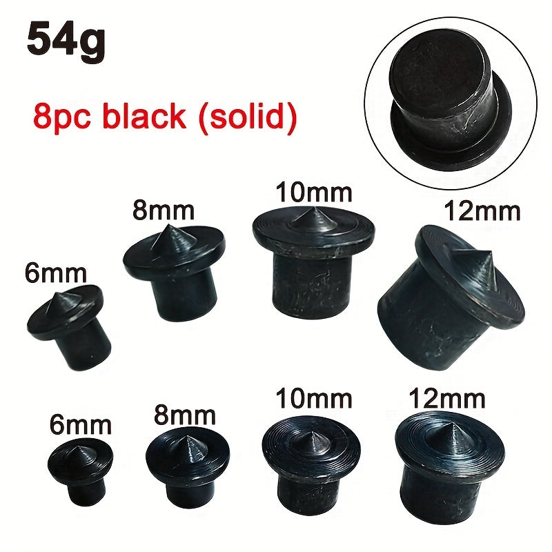 8pcs Woodworking Tools Set 1/4 Inch Solid Wood Carving Pins Center Punch