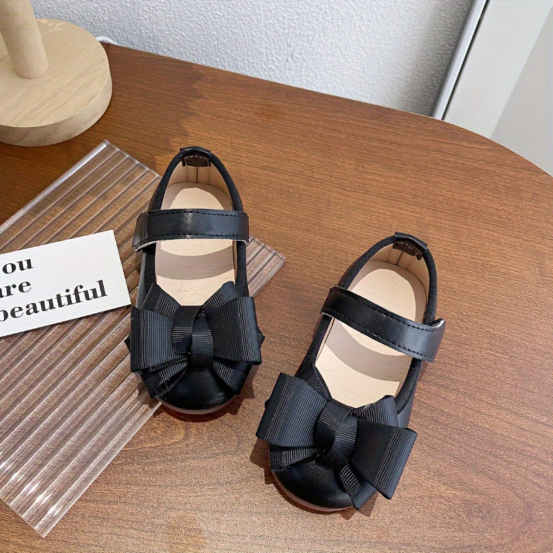 Girls Flats with Bow Non-slip Round Toe for Parties Weddings and Daily Wear