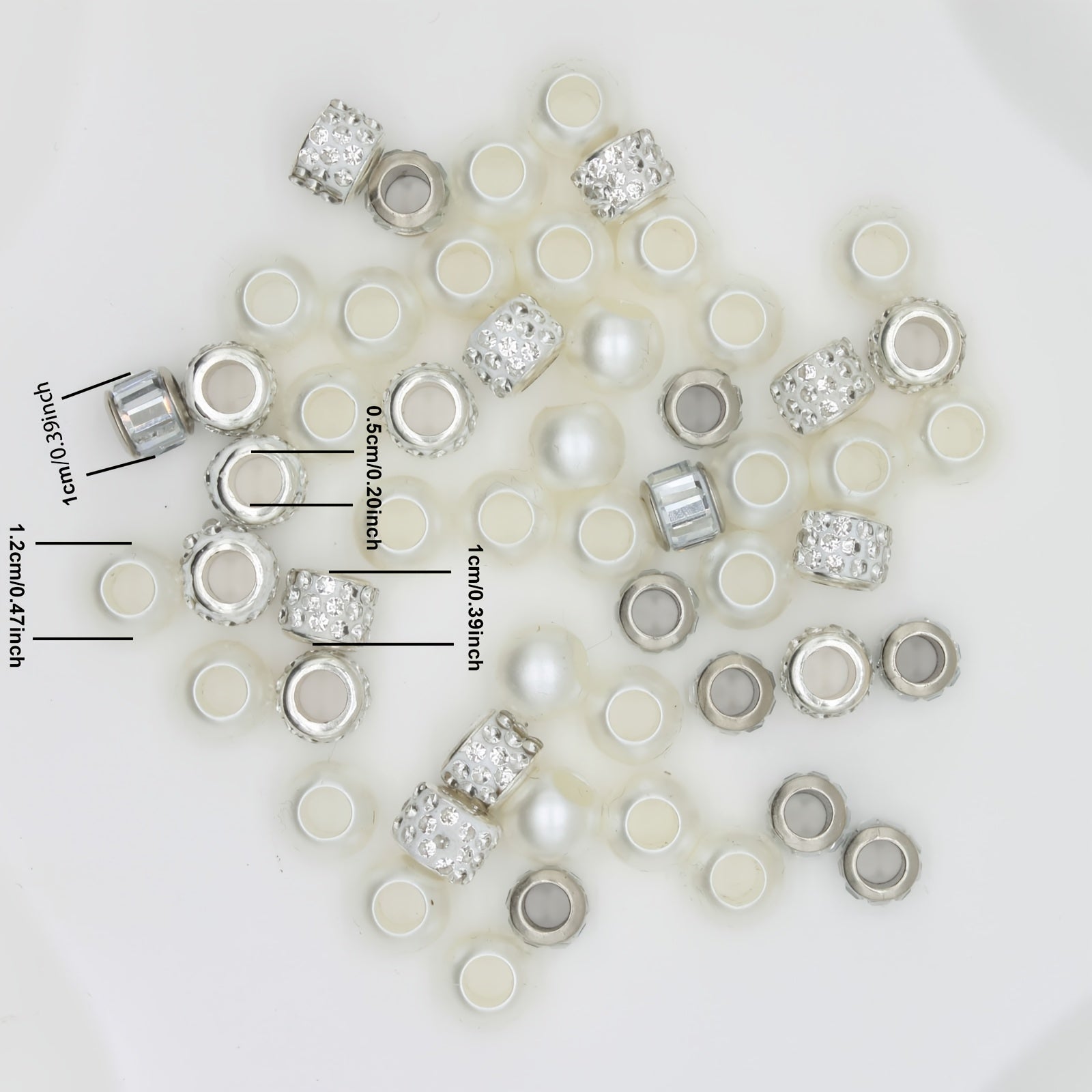 Women's Shoe Lace Beads Decoratively Rhinestone Buckles, 30 Pack