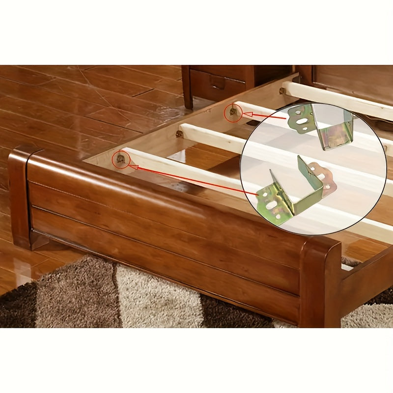 20 dona og'ir metall yotoq braketlari to'plami, vintlar bilan mebelni qo'llab-quvvatlash uchun