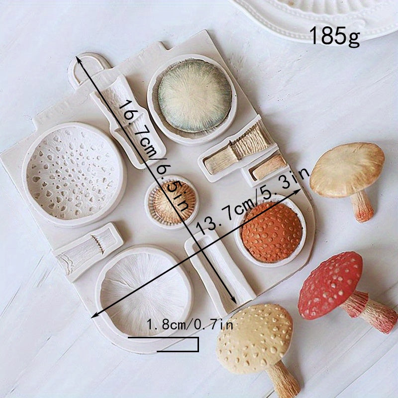 Forest Silicone Mold for Candies, Fondants, and Biscuits with Squirrel and Mushroom Shapes