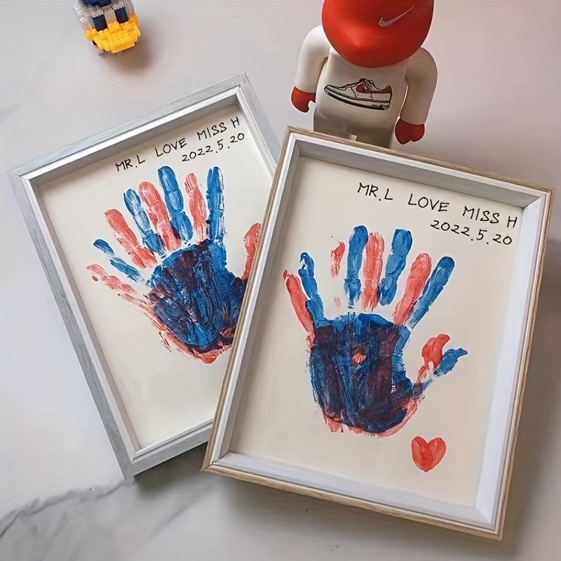 Pet Hand and Footprint Photo Frame Painting DIY Personalized Gift for Couples