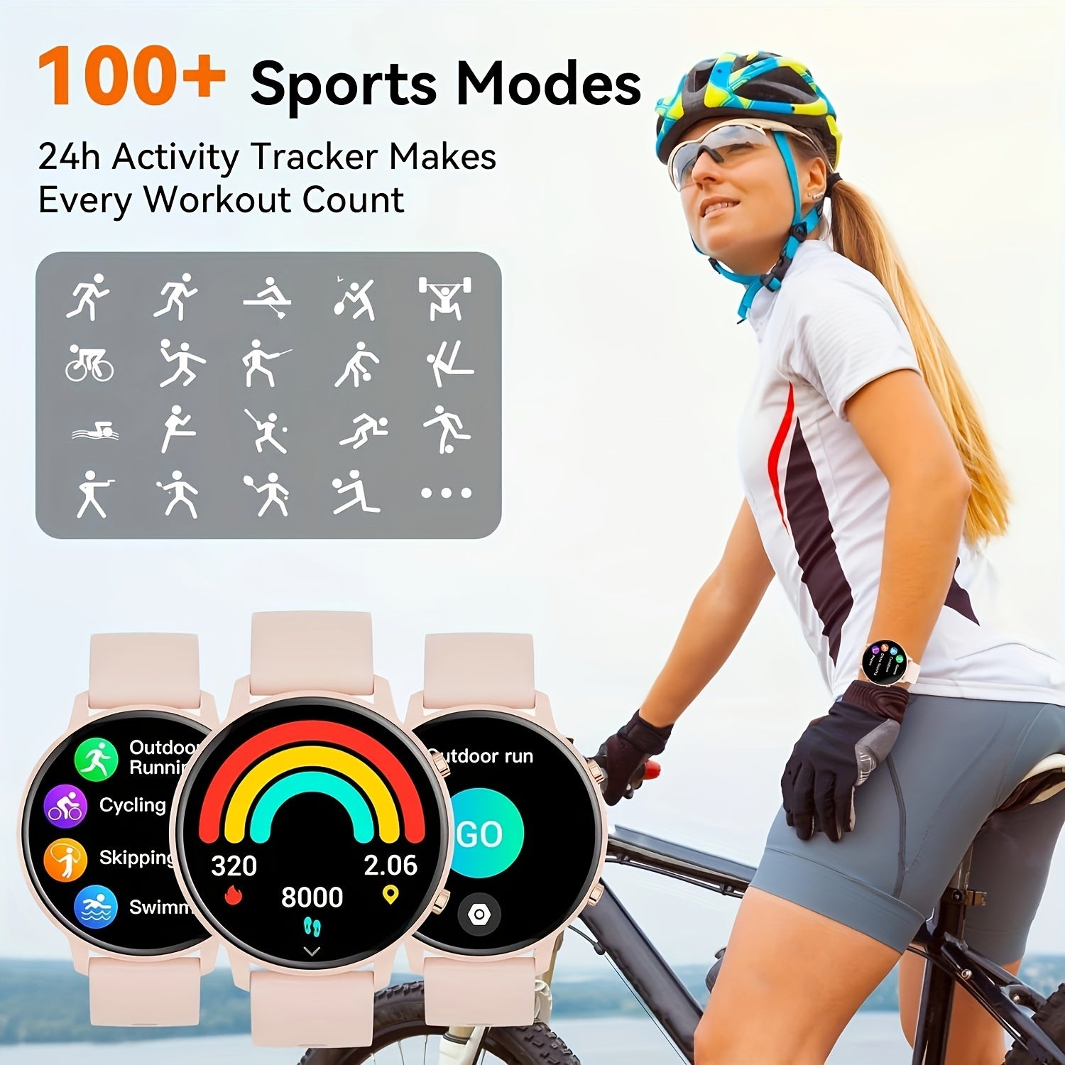 Women's Smartwatch with 3.53cm Display Wireless Calling Voice Assistant and Sports Modes