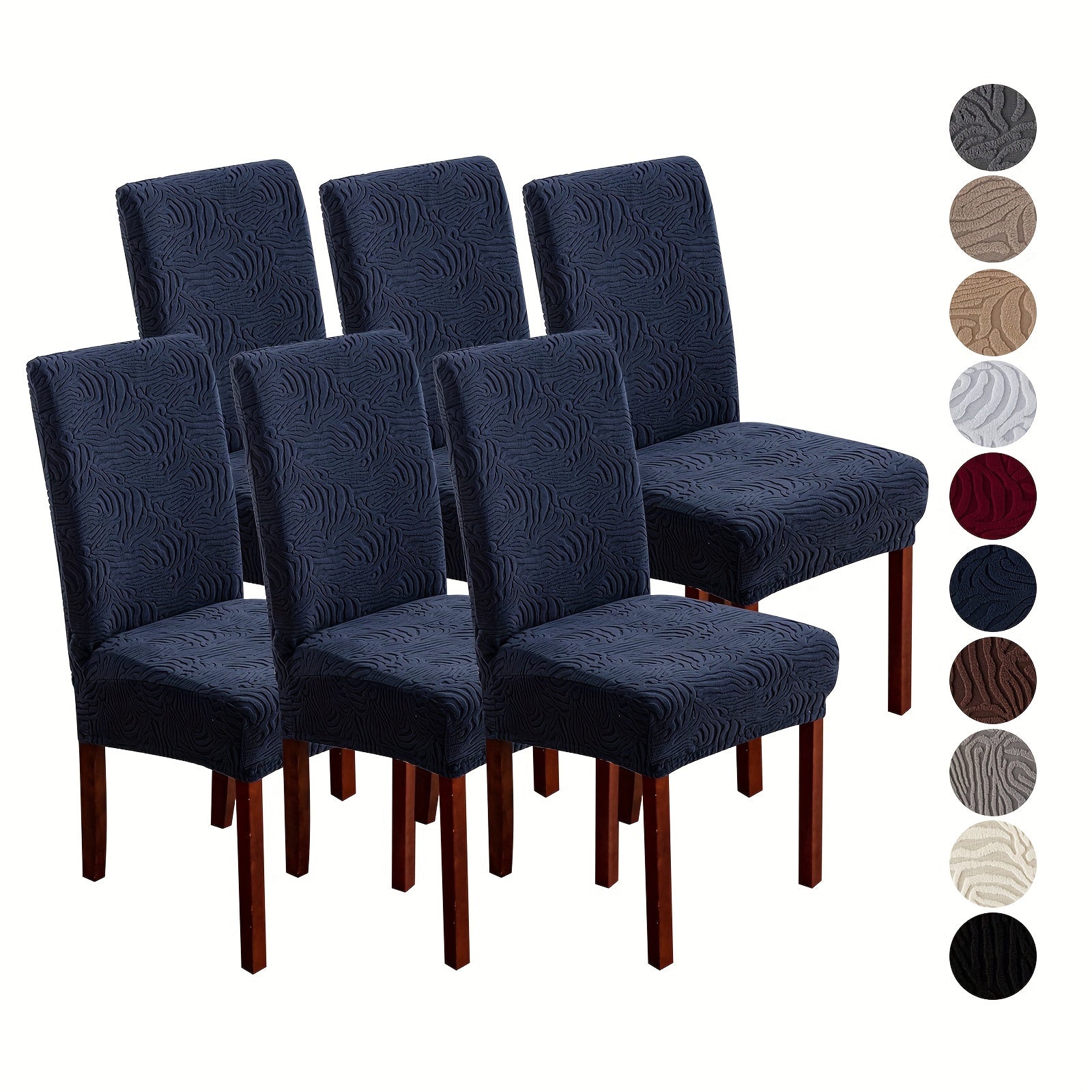 Funda para silla con estampado de leopardo, respaldo medio, ajustable, para todas las estaciones, protección para comedor