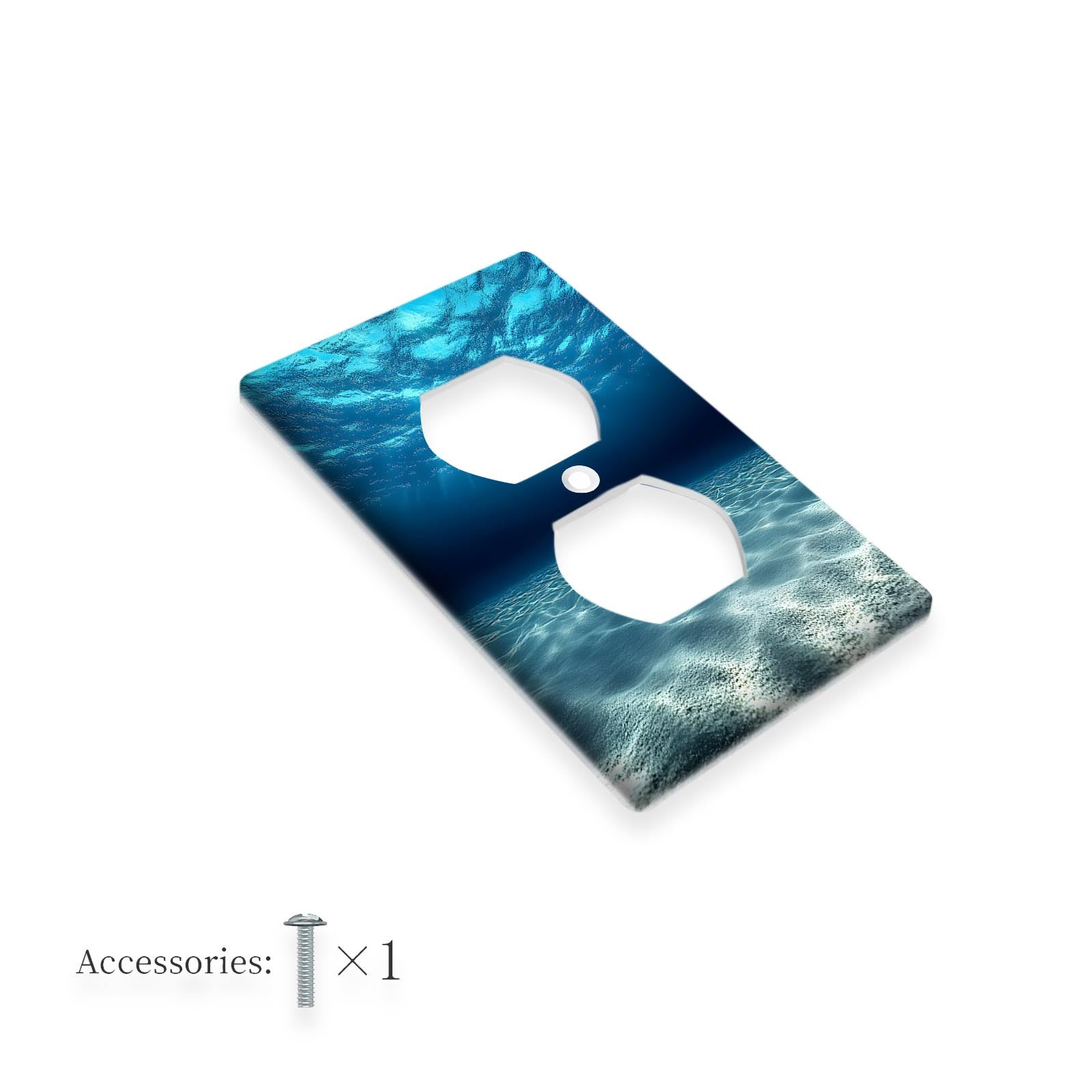 Ocean Themed Wall Plate with Blue Sea Print Unbreakable Polycarbonate