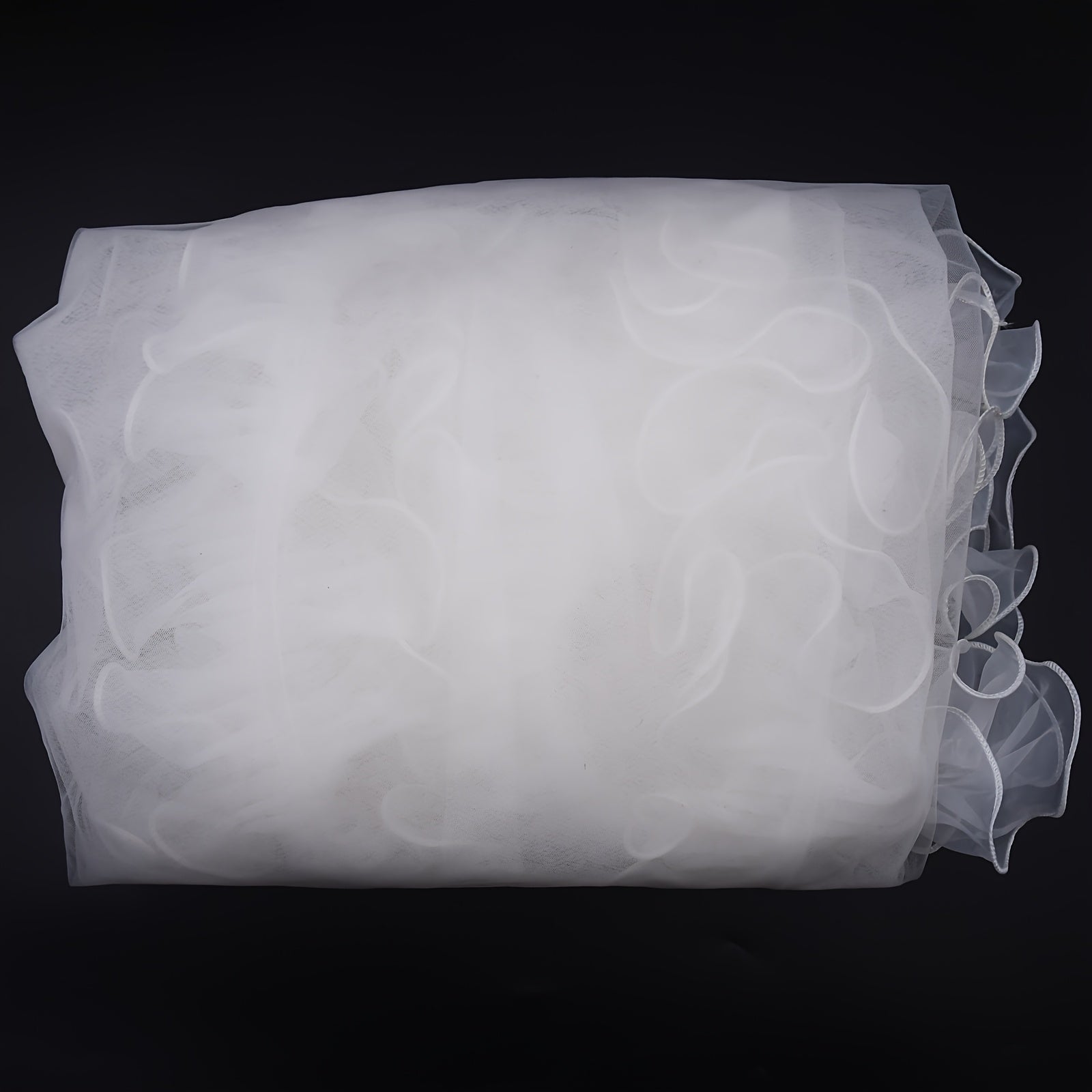 Elegant Bridal Veil Nylon Scalloped Edge Wedding Accessory Hand Washable