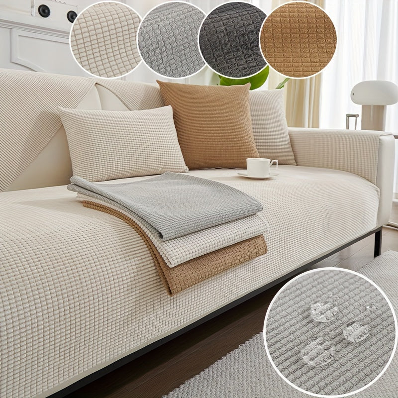 Water-Resistant Non-Slip Velvet Sofa Cover for Armchairs, Loveseats, and Sectionals