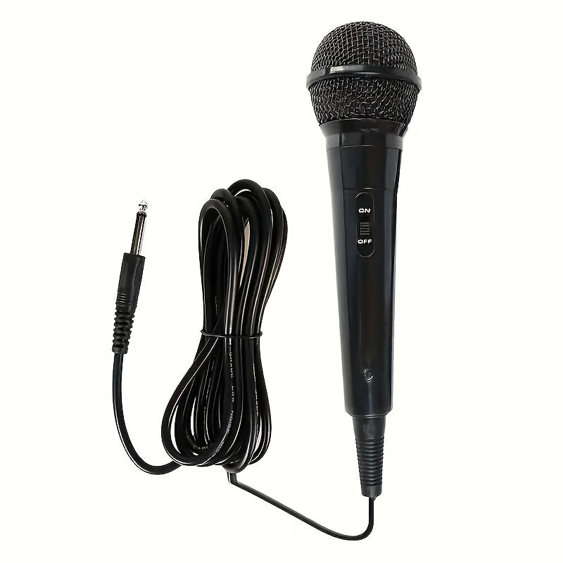 Dynamic Wired Microphone Trolley Black Handheld 6.5mm for Karaoke Conferences