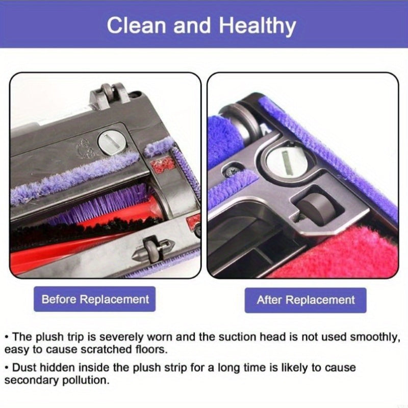 Set of 3 Soft Bristle Vacuum Cleaner Brush Attachments for Dyson V6 V7 V8 V10 V11