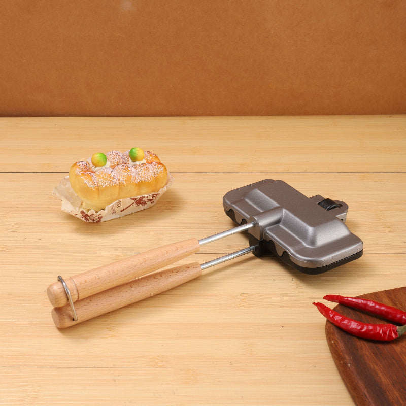 Aluminum Alloy Sandwich Maker Non-Stick Irregular Shape 1000W