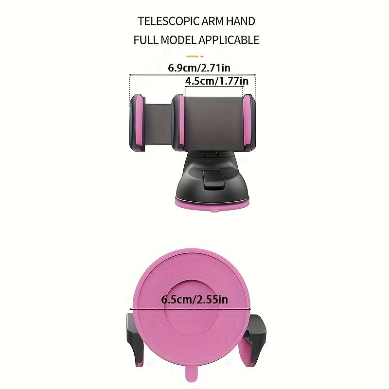 Soporte universal para coche para teléfono, rotación de 360°, fuerte succión, compatible con smartphones