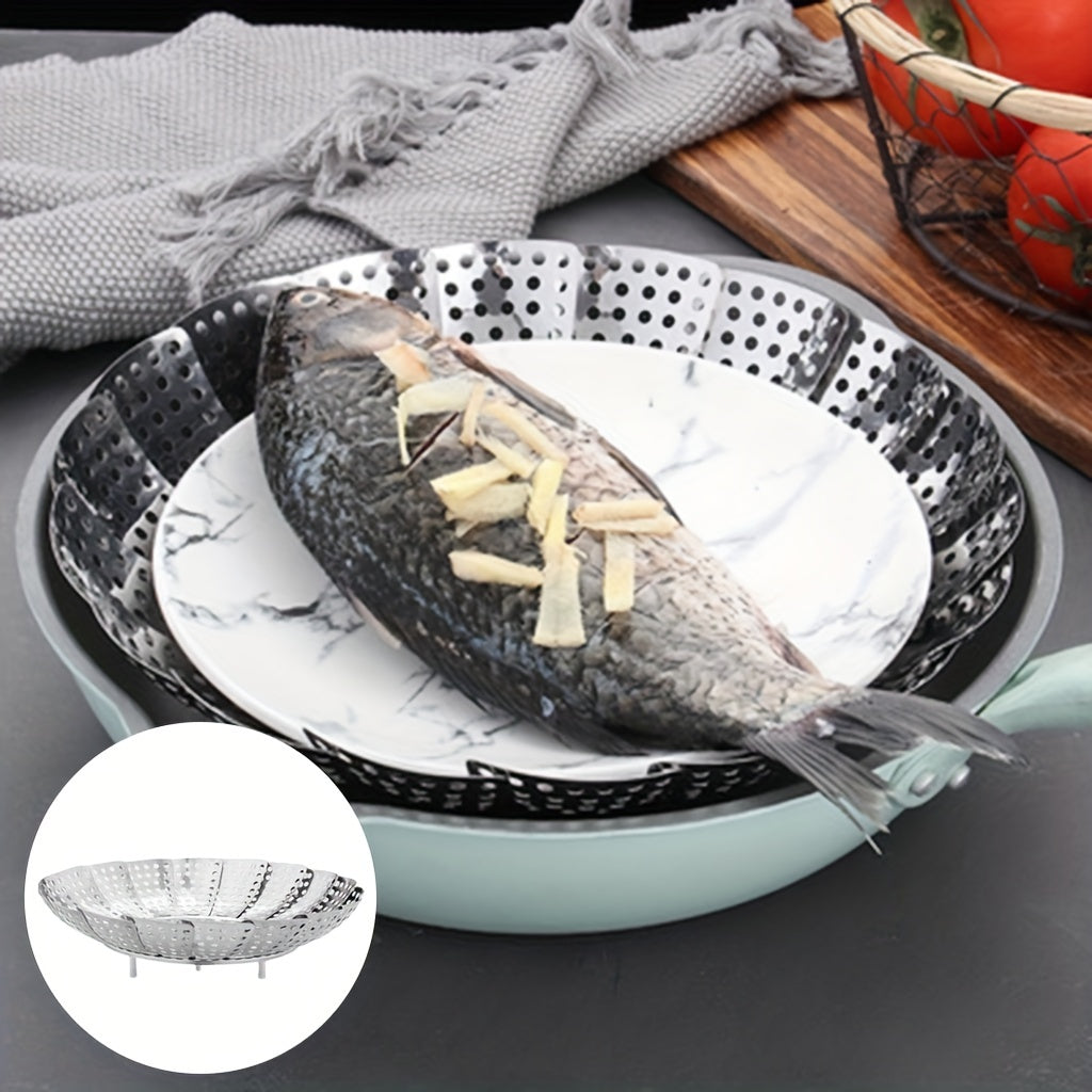 Stainless Steel Collapsible Steamer Basket for Nutritious Cooking
