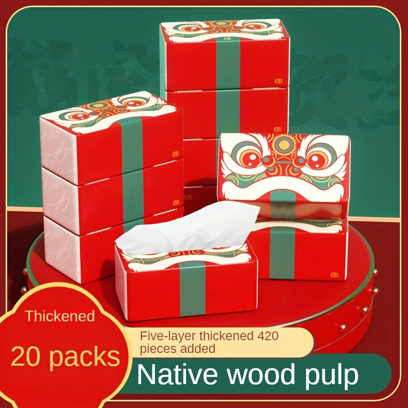 20-Pack Chinese Style Paper Towels Large Full Box for Kitchen Cleaning Household Use