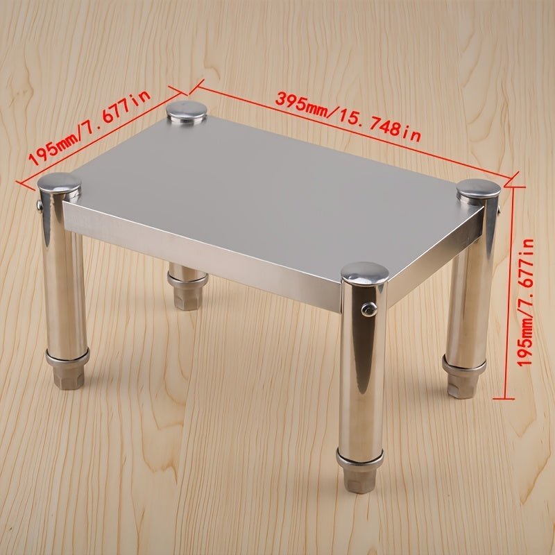 Stainless Steel Kitchen Storage Rack Single Tier Desktop Organizer Countertop Shelf