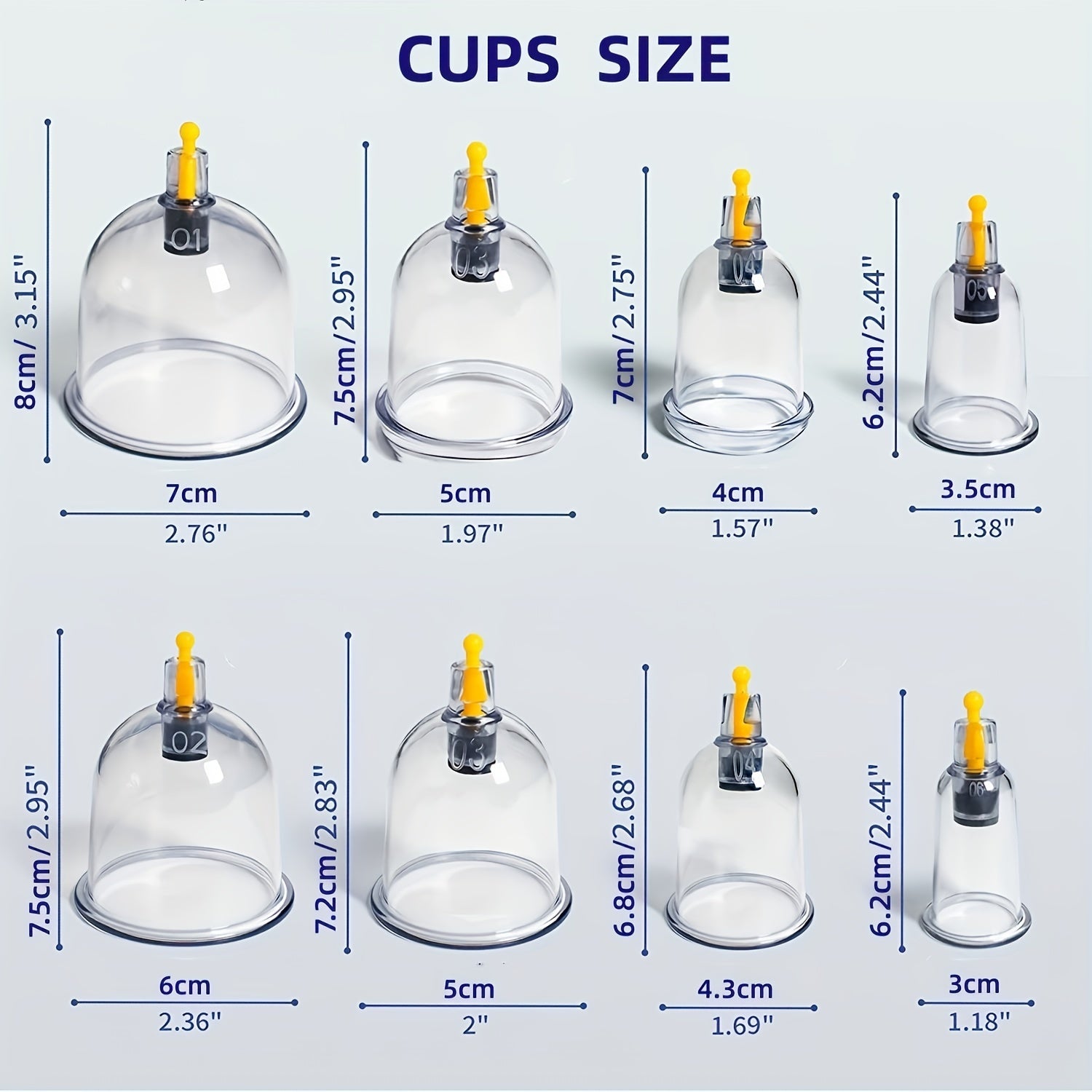 12-Piece Cupping Set with Pump and Extension Tube for Massage and Hijama Therapy