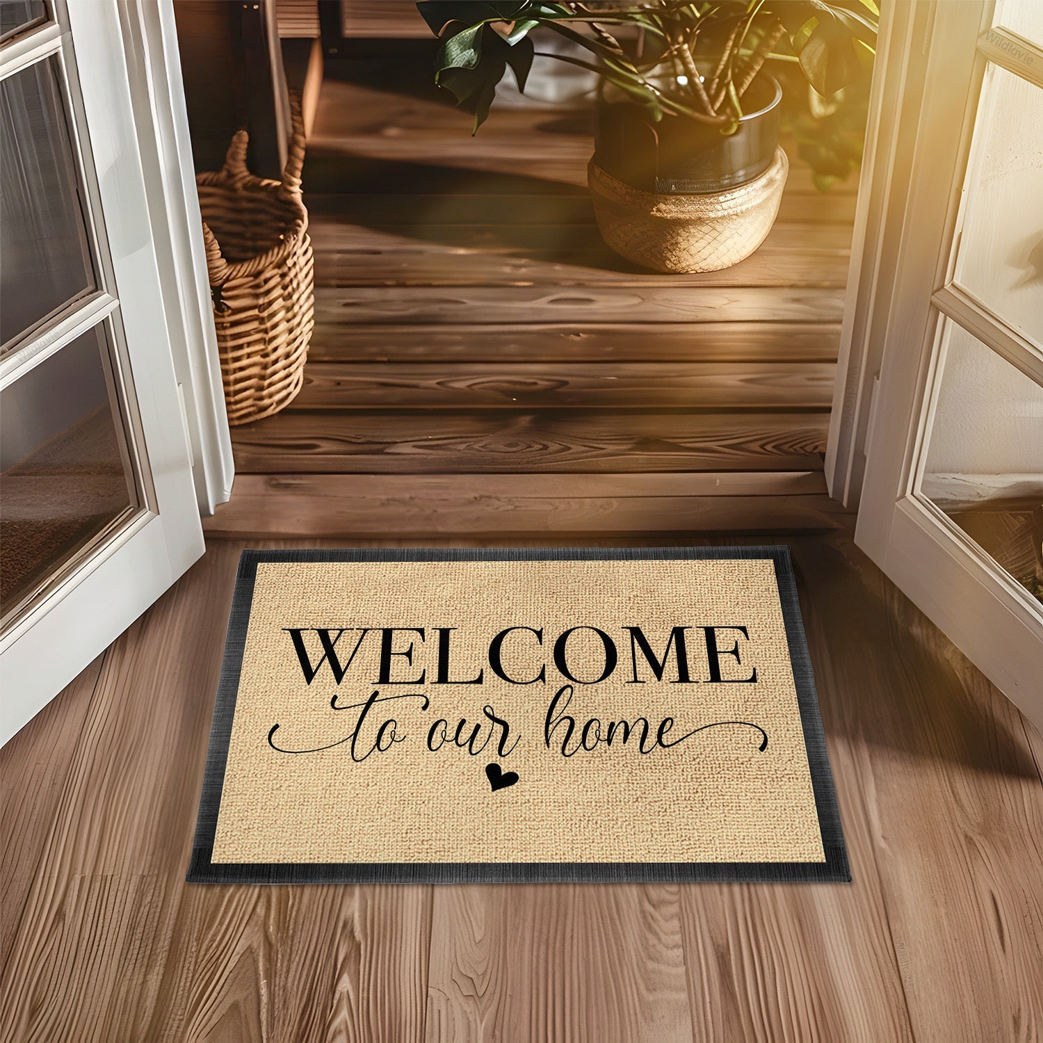 Alfombra antideslizante para puerta, decoración de cocina y hogar, poliéster suave y duradero