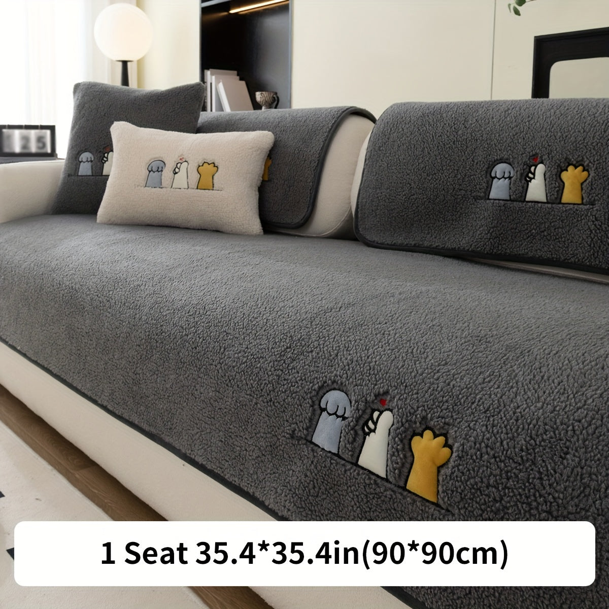Plush Sofa Slipcover and Pillowcase Protects Furniture in Any Room